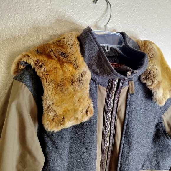Frauenschuh rabbit fur men's parka Full Zip Winter jacket Sz L - Picture 2 of 15